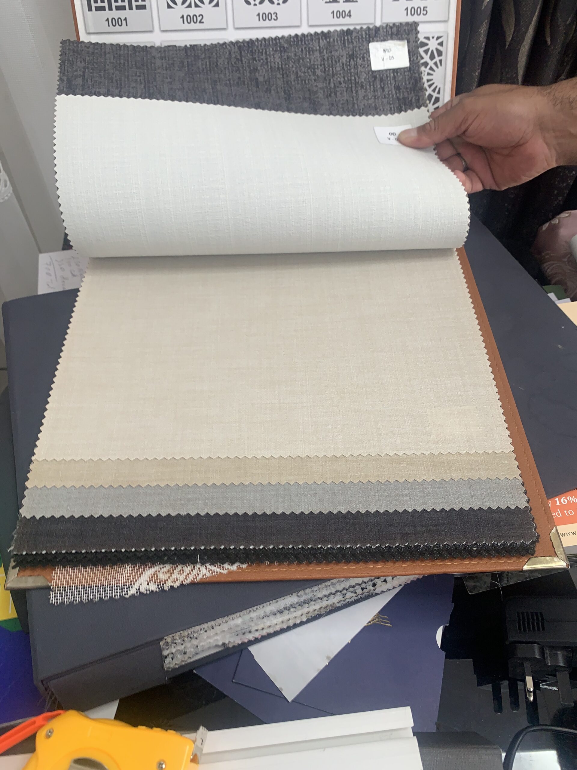 Bespoke tailoring swatch